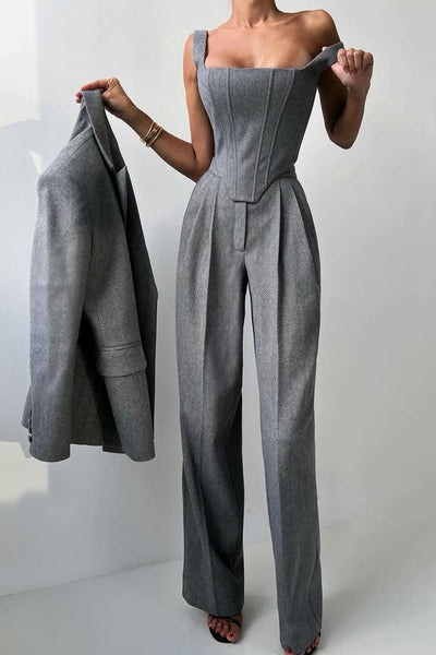 Grace™ | Tre-delt sæt med dobbeltknappet blazer
