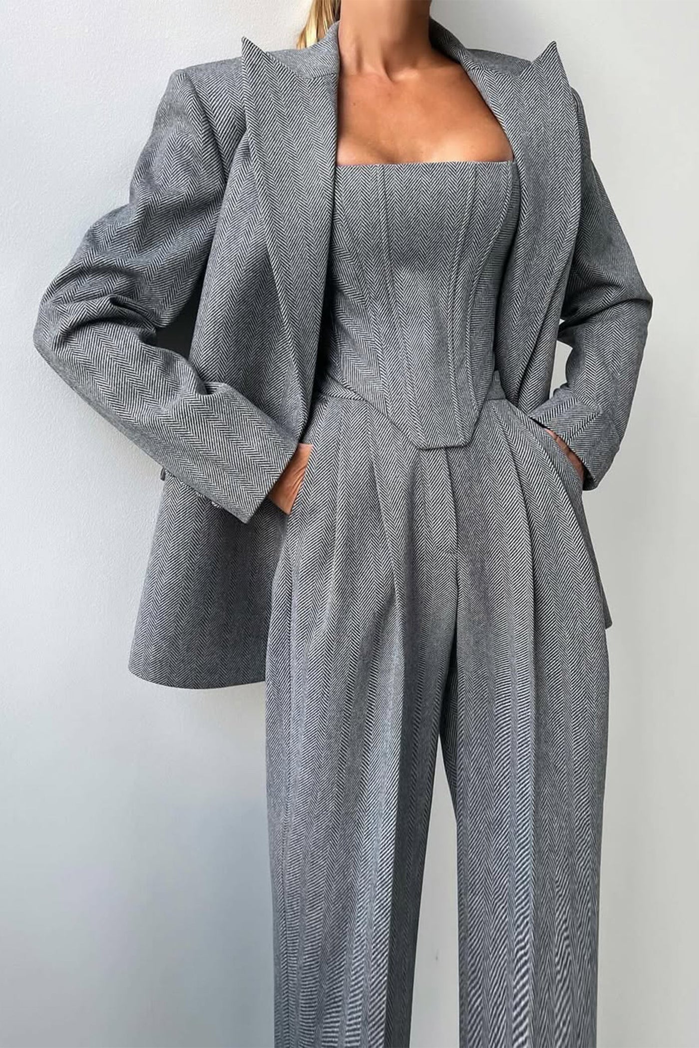 Grace™ | Tre-delt sæt med dobbeltknappet blazer