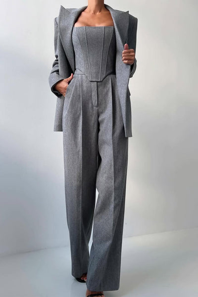 Grace™ | Tre-delt sæt med dobbeltknappet blazer