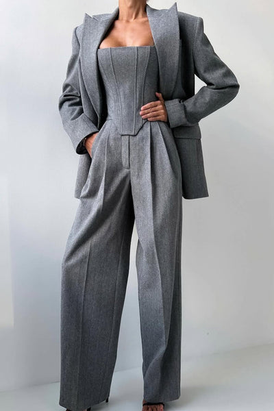 Grace™ | Tre-delt sæt med dobbeltknappet blazer
