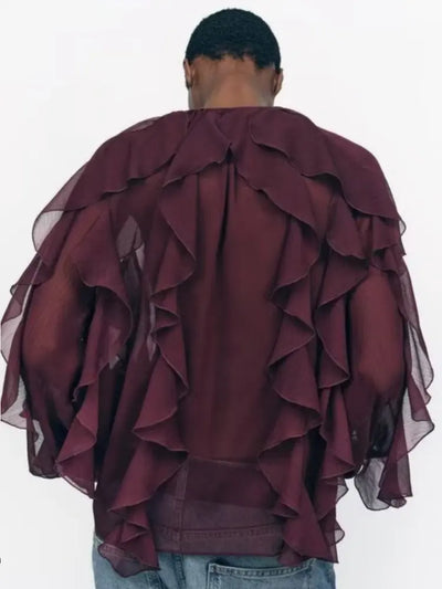 Jacklyn™ | Elegant V-Hals Tiered Bluse