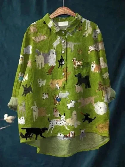 Olga™ Casual Skjorte med Print
