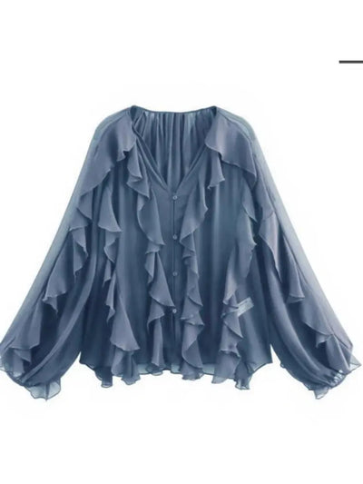 Jacklyn™ | Elegant V-Hals Tiered Bluse