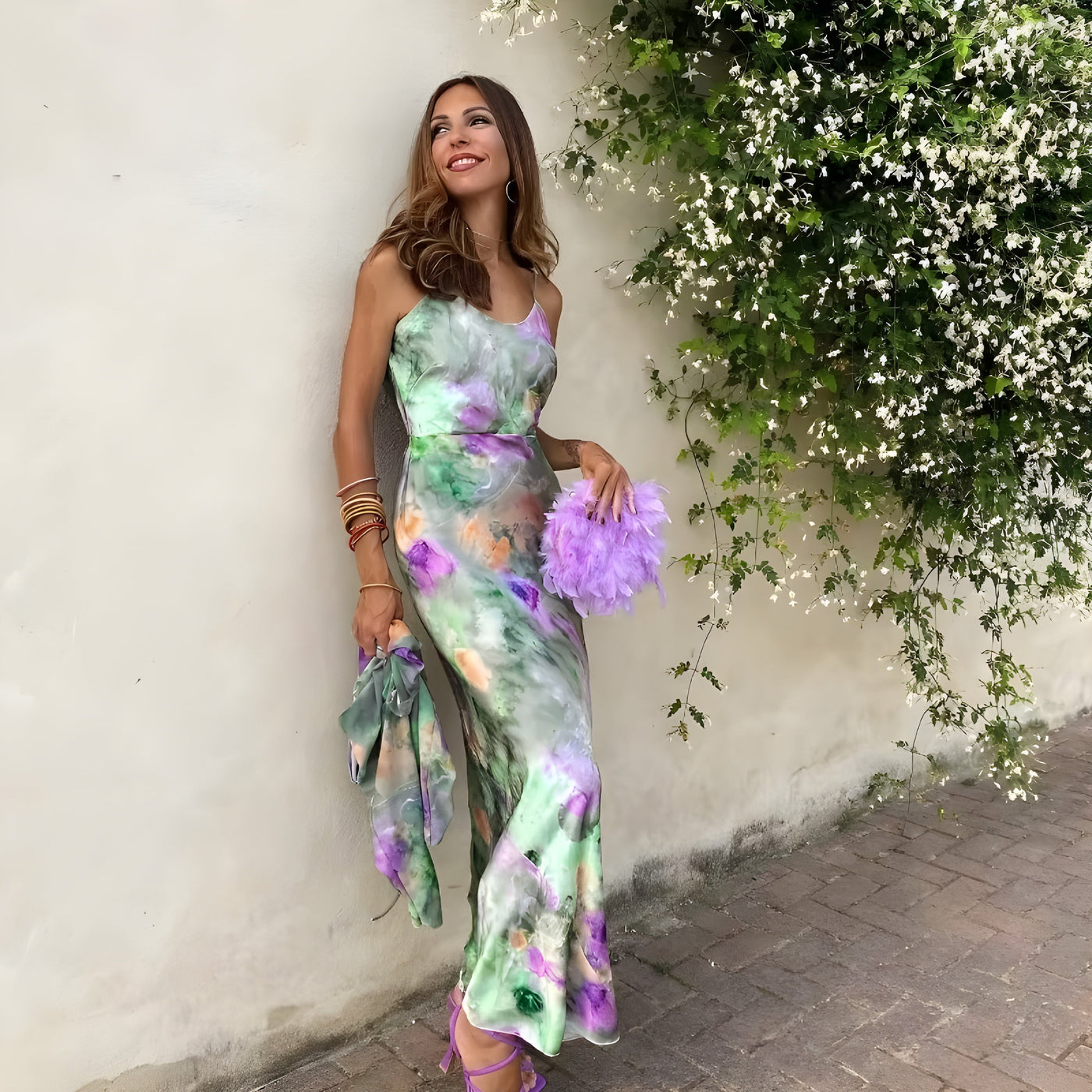 Beda™ - Kjole med aftagelig sjal