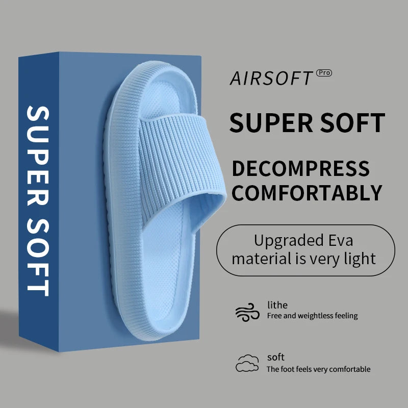 Sandaletter til mænd med tyk sål, skridsikre sommerkvart badeværelse bruse Eva sandaler