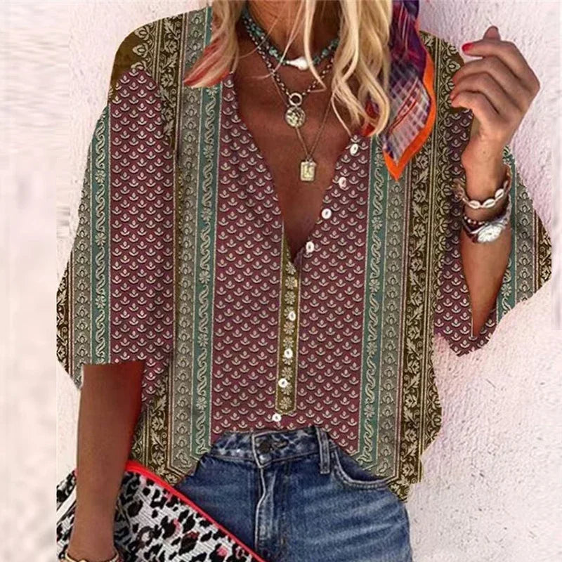 Ayelin™ – vintage knap bluse