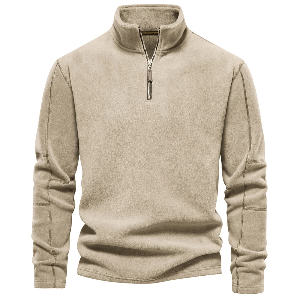 Henrik | Varm fleece krave sweatshirt