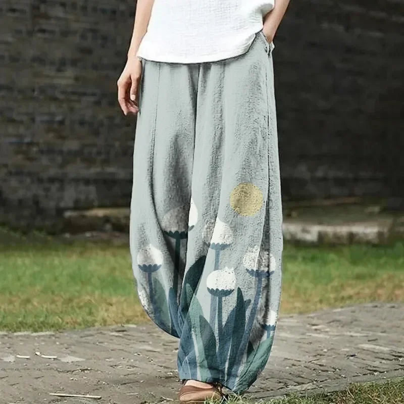 Alva bukser med Kunstprint