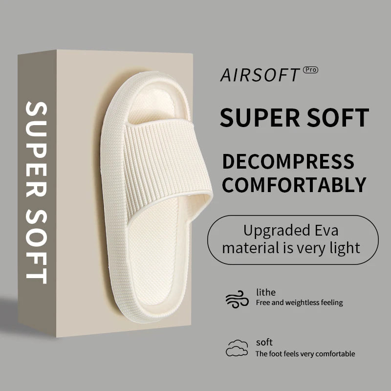 Sandaletter til mænd med tyk sål, skridsikre sommerkvart badeværelse bruse Eva sandaler