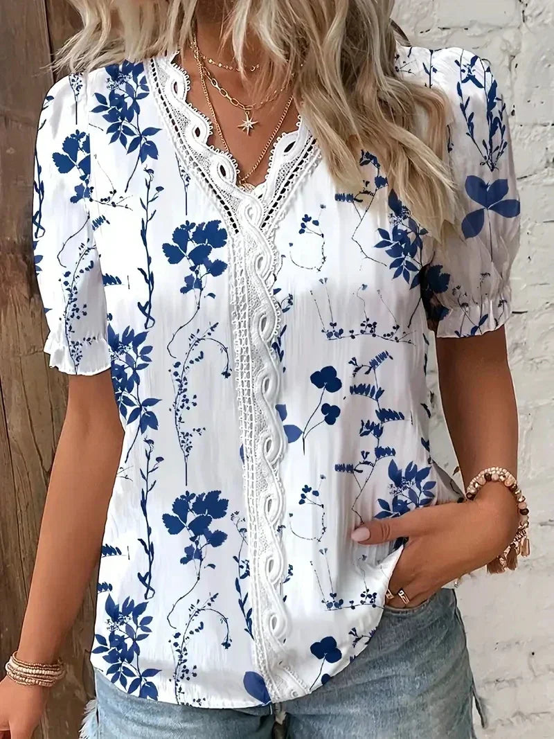 V-Hals Bluse