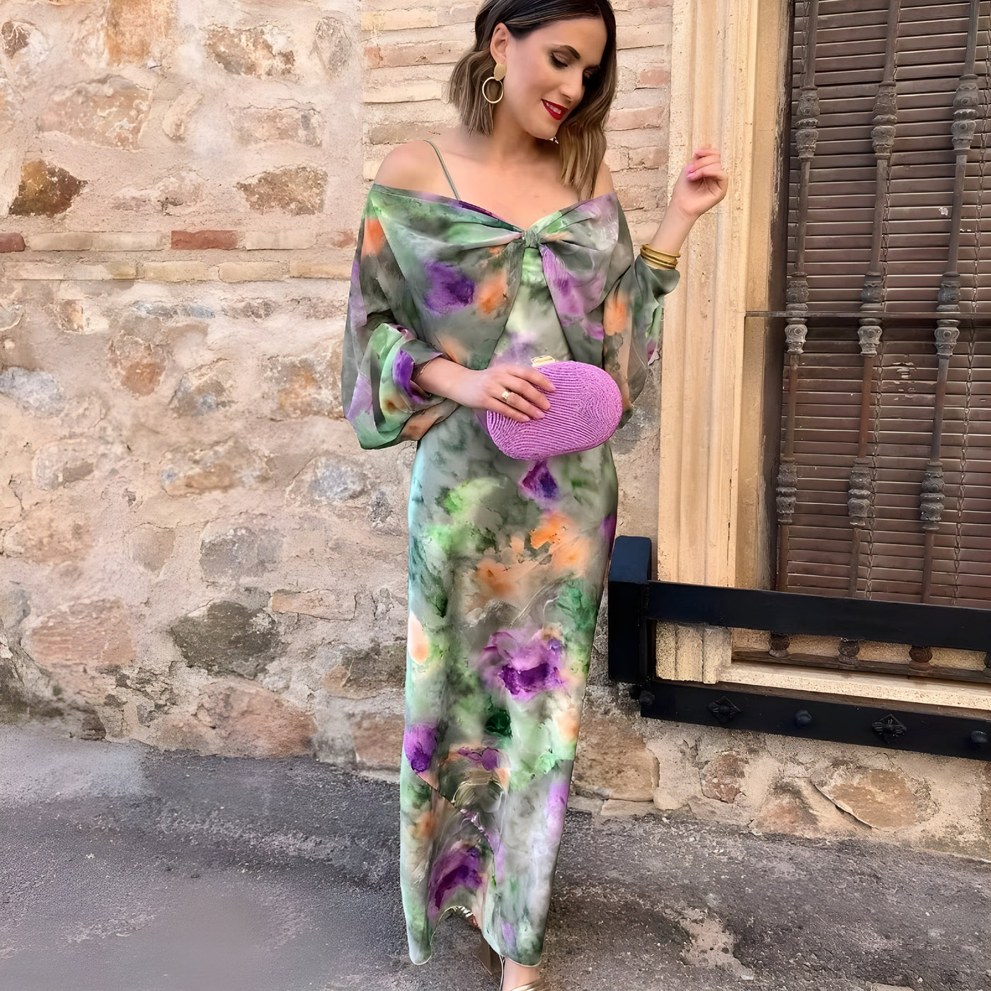 Beda™ - Kjole med aftagelig sjal