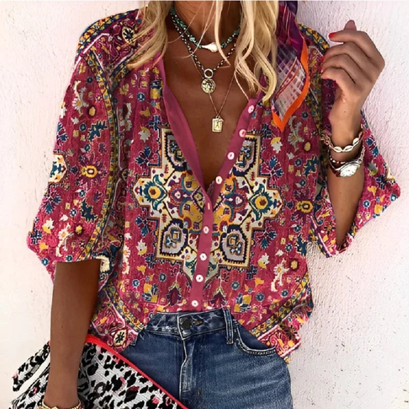 Ayelin™ – vintage knap bluse