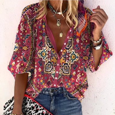 Ayelin™ – vintage knap bluse