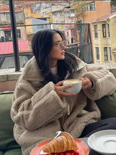 Teddy Oversized Fleecejakke