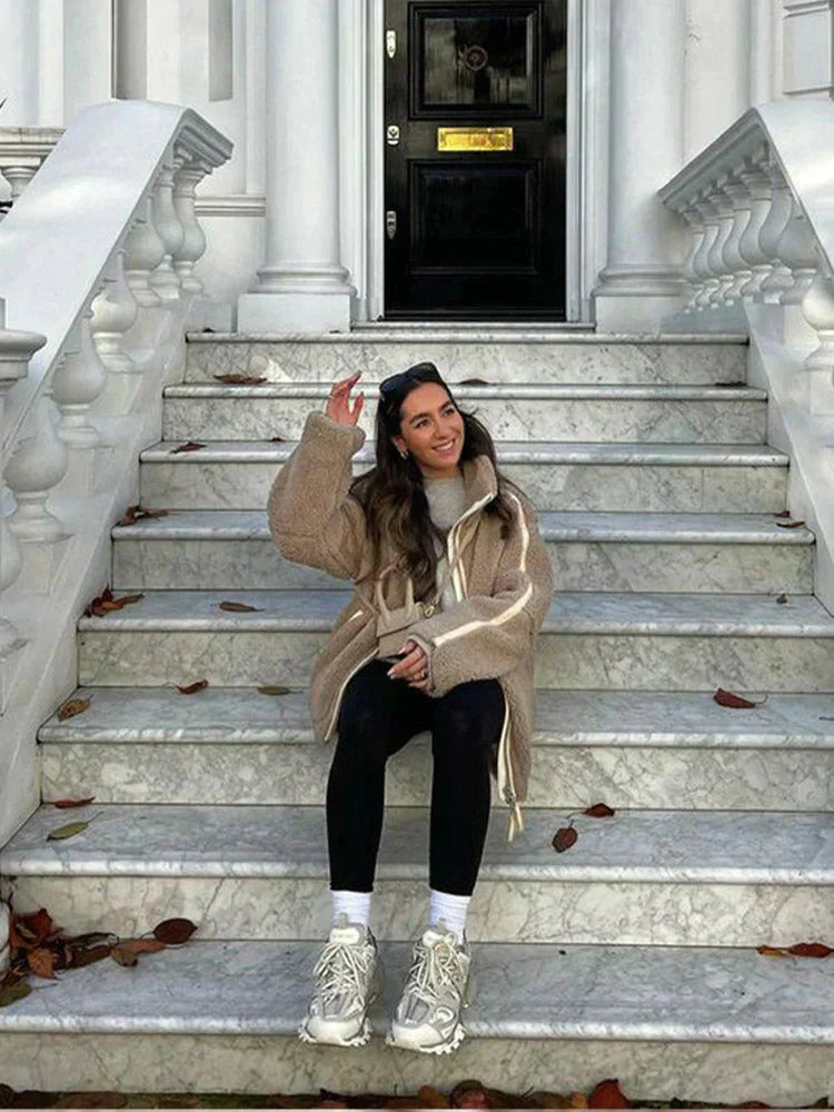 Teddy Oversized Fleecejakke