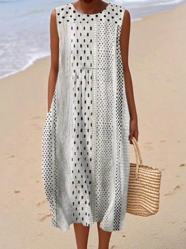 Cecilie- Hverdags Midi Kjole