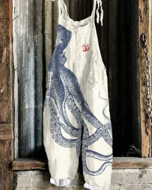 Marini™ | Bred Buksedragt med Blækspruttemønster