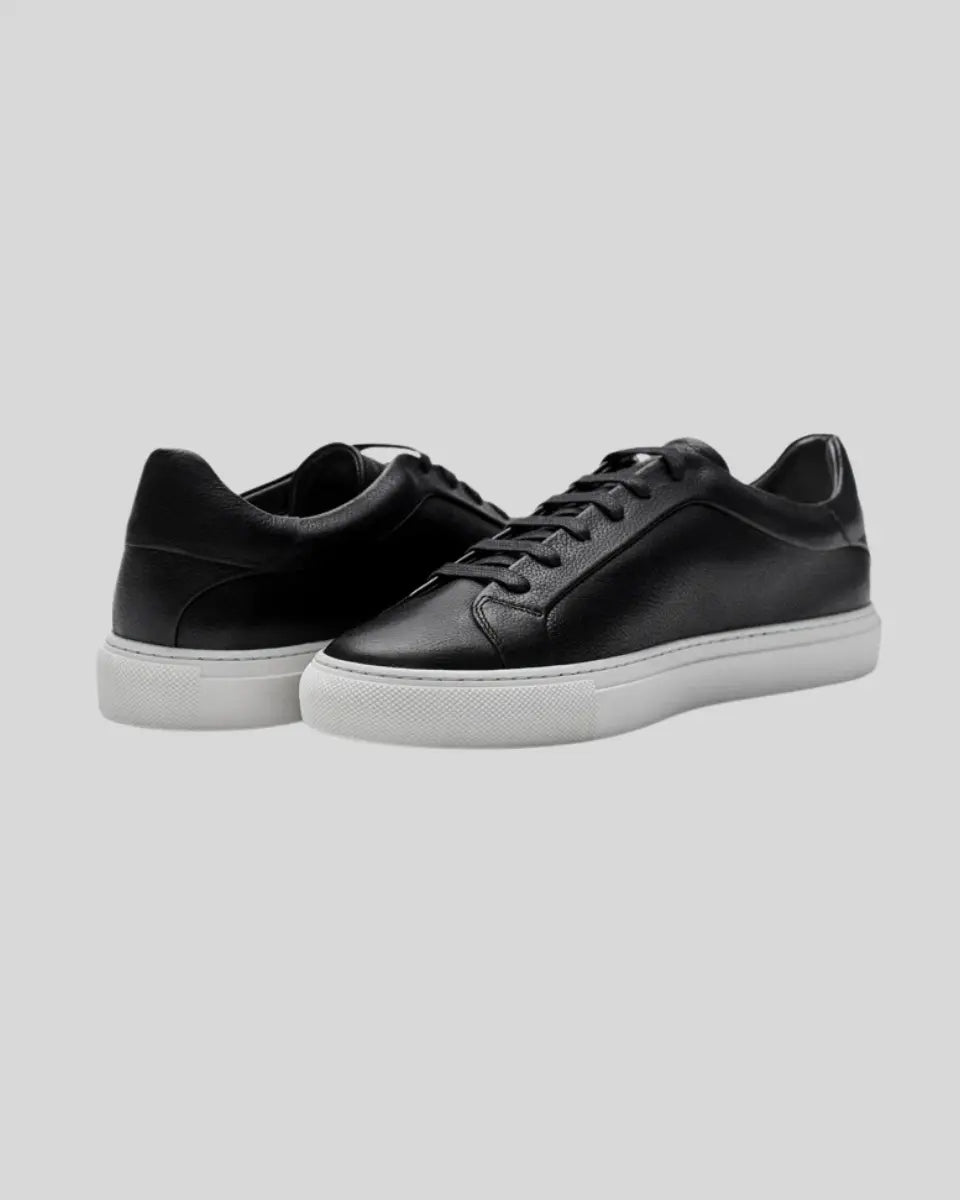 Læder Oxford Sneakers - Sort