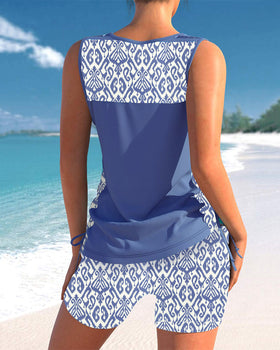 Sylvia - Tankini med geometrisk print