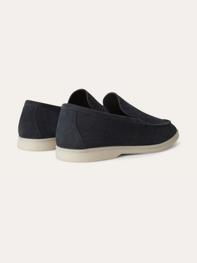 Finslidte Suede Loafers – Marineblå