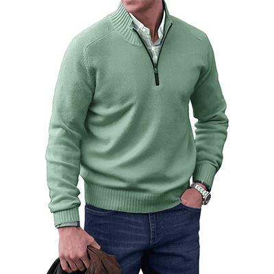 Kasper | Elegant cashmere sweater med lynlås