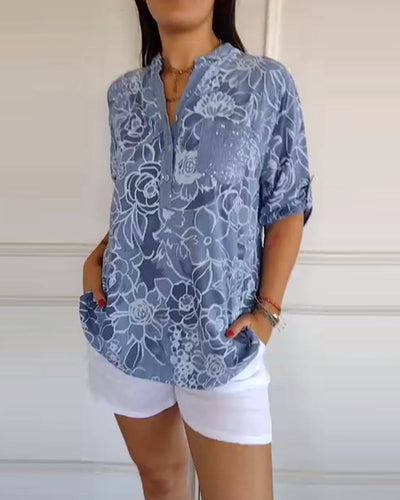 Sandra | Blomstret Bluse