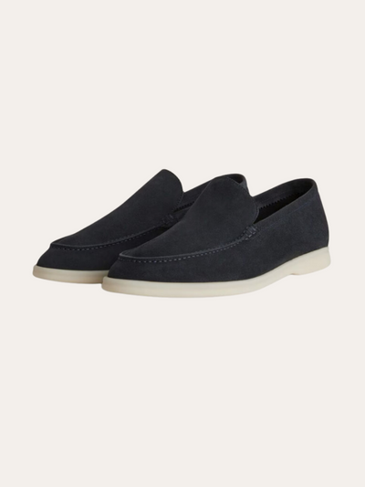 Forfinet Suede Loafers – Marineblå