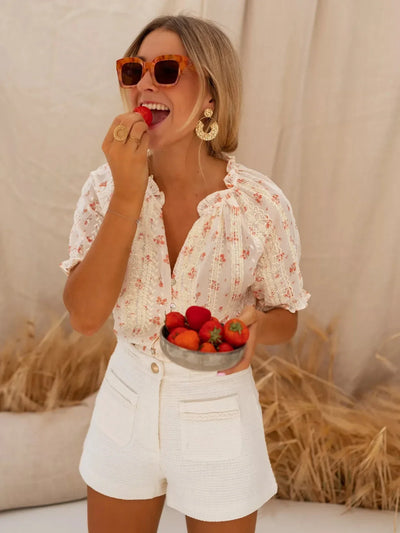 Elina | Blomster bluse