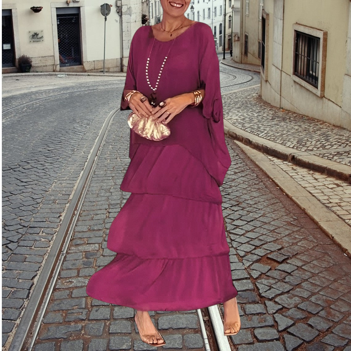 Ebba™ - Ledig kjole luftig elegance