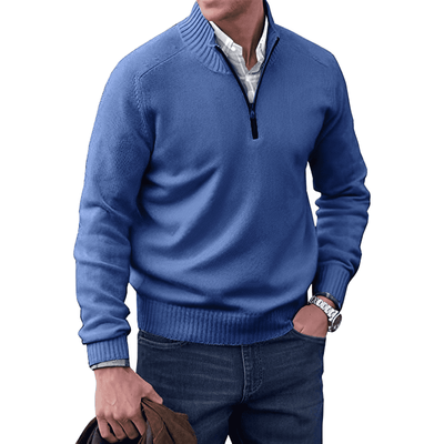 Kasper | Elegant cashmere sweater med lynlås