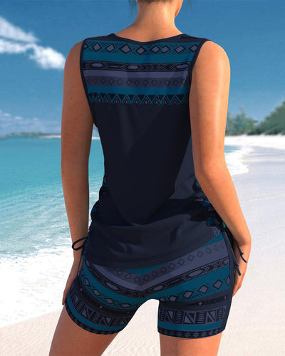 Sylvia - Tankini med geometrisk print