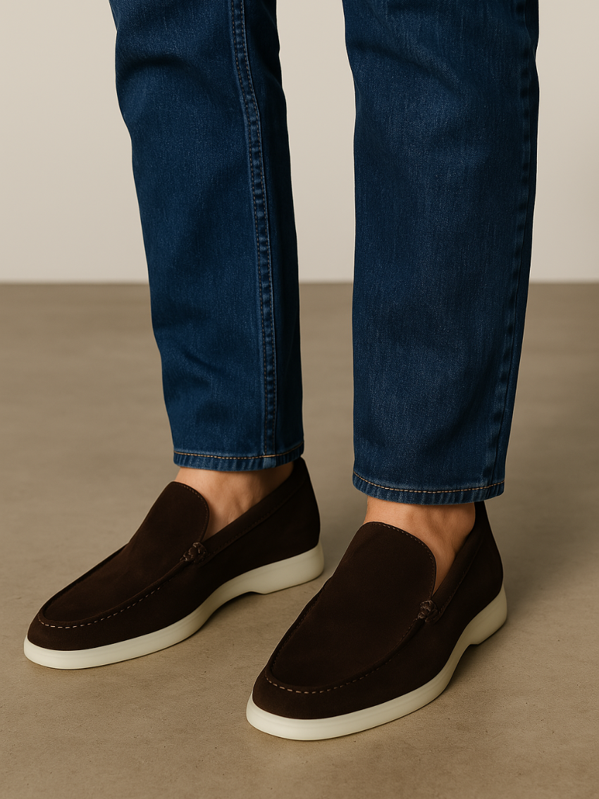 Forfinede Suede Loafers – Mørkebrun