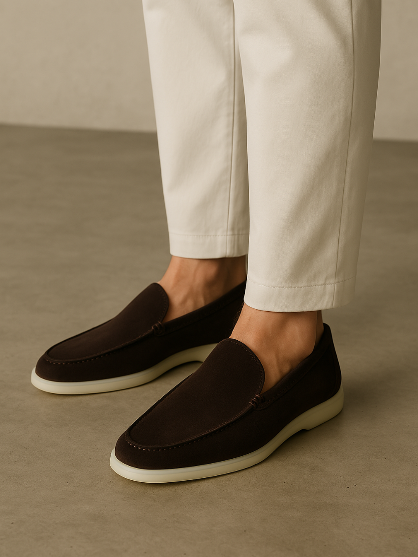 Forfinede Suede Loafers – Mørkebrun
