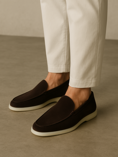 Forfinede Suede Loafers – Mørkebrun
