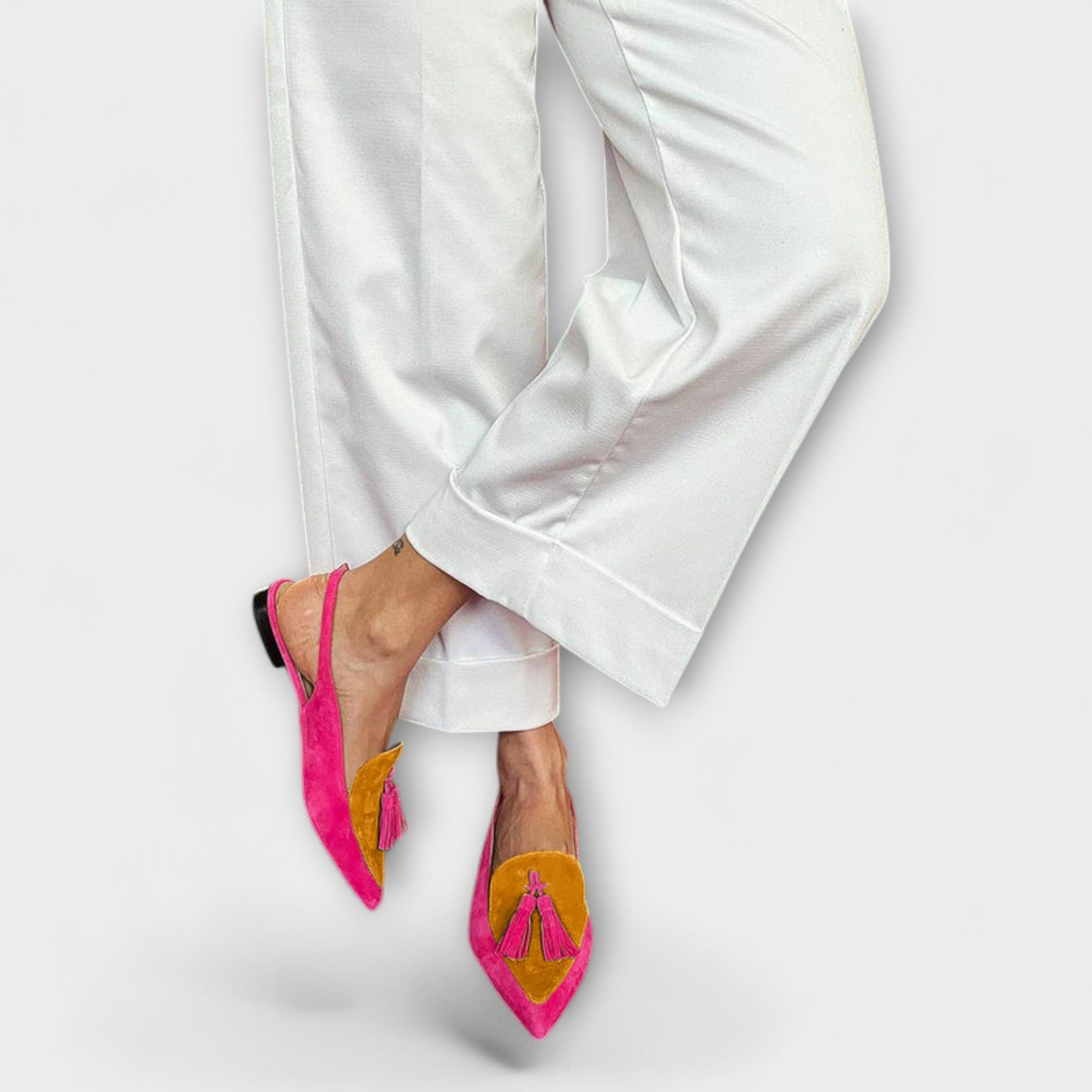 Dorothea – Farveblok med Frynse Design