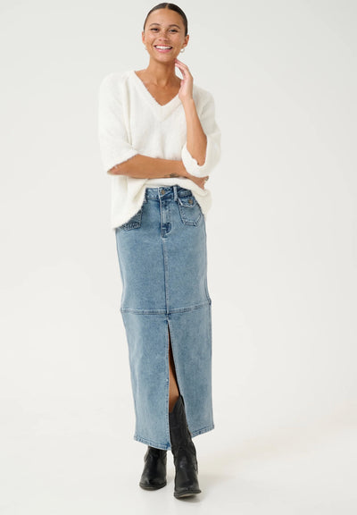 Elna Denimnederdel – Washed Blue