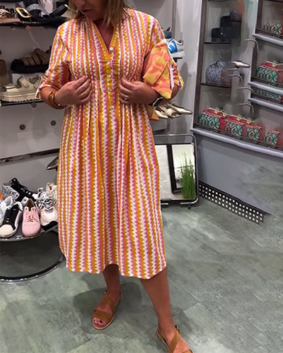 Kjole Med Bølgemønster