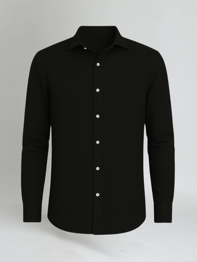 Essential Linned Skjorte - Sort