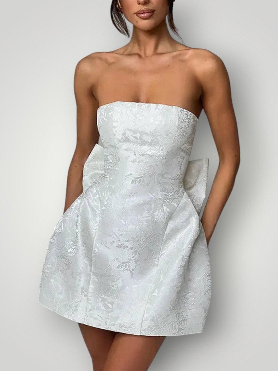 HAILEY | STRAPLESS BUE KJOLE