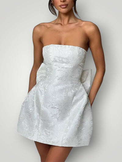 HAILEY | STRAPLESS BUE KJOLE