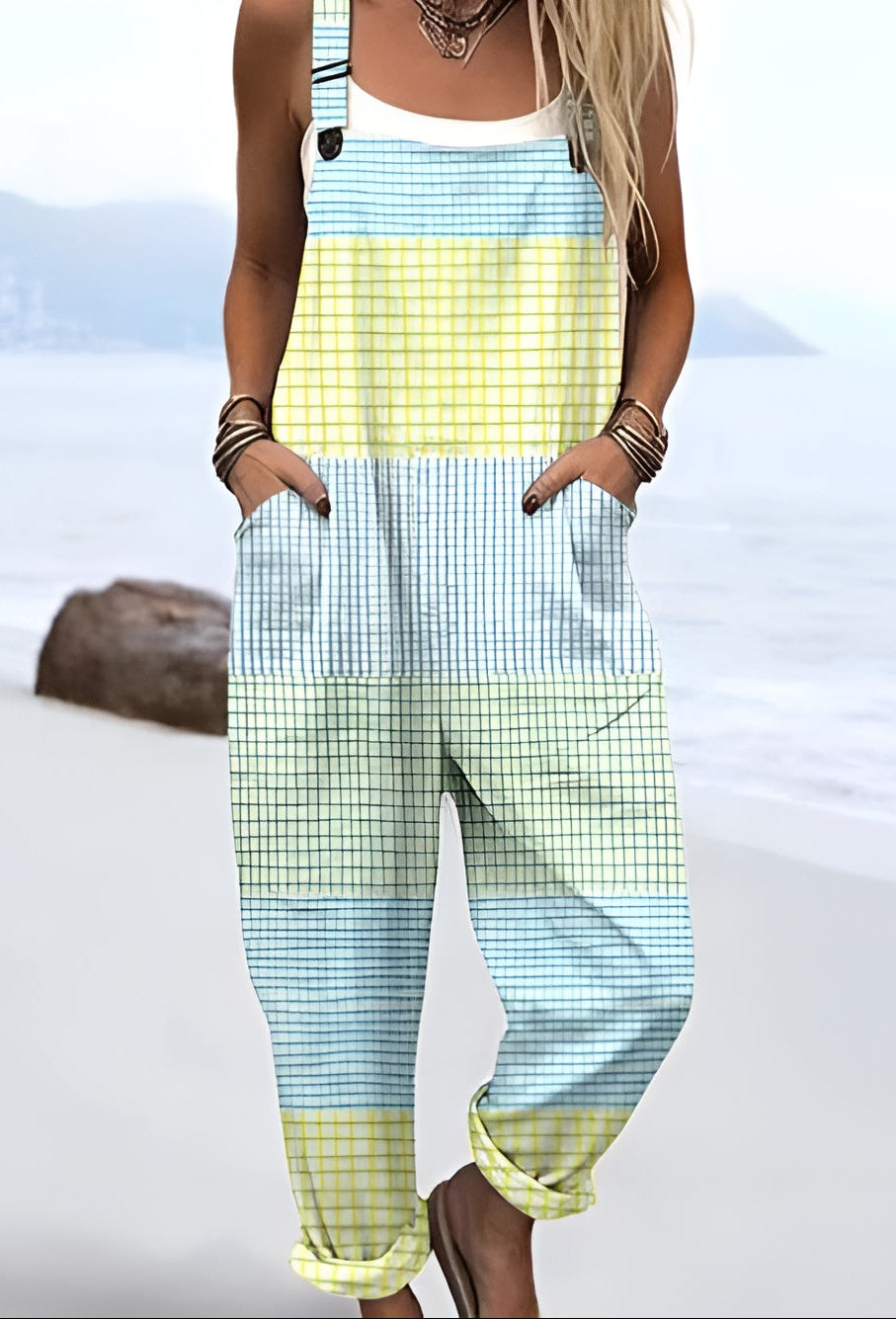 Tilde™ | Pastel Check Dungarees