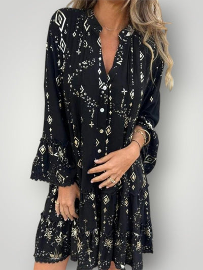 ISLA | GEOMETRISK MIDI-KJOLLE