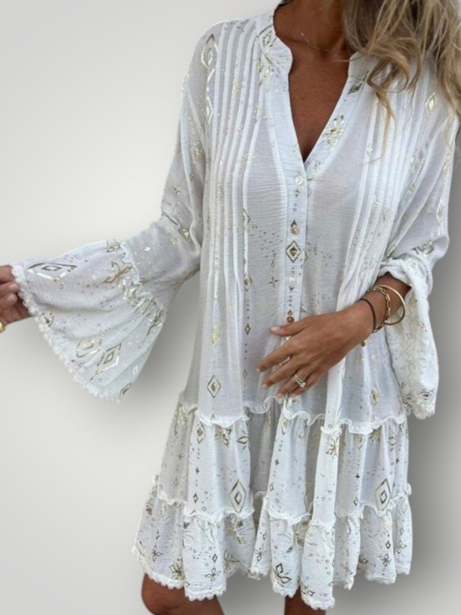 ISLA | GEOMETRISK MIDI-KJOLLE