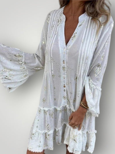 ISLA | GEOMETRISK MIDI-KJOLLE