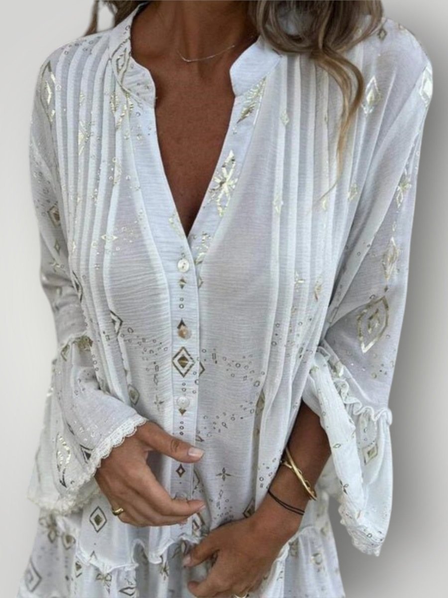 ISLA | GEOMETRISK MIDI-KJOLLE