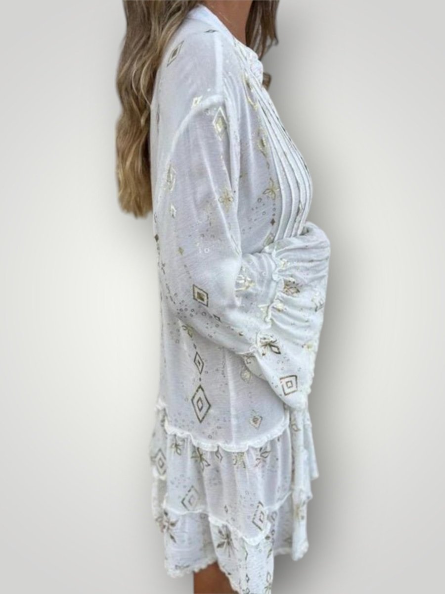 ISLA | GEOMETRISK MIDI-KJOLLE