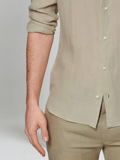 Essentiel Linned Skjorte - Khaki