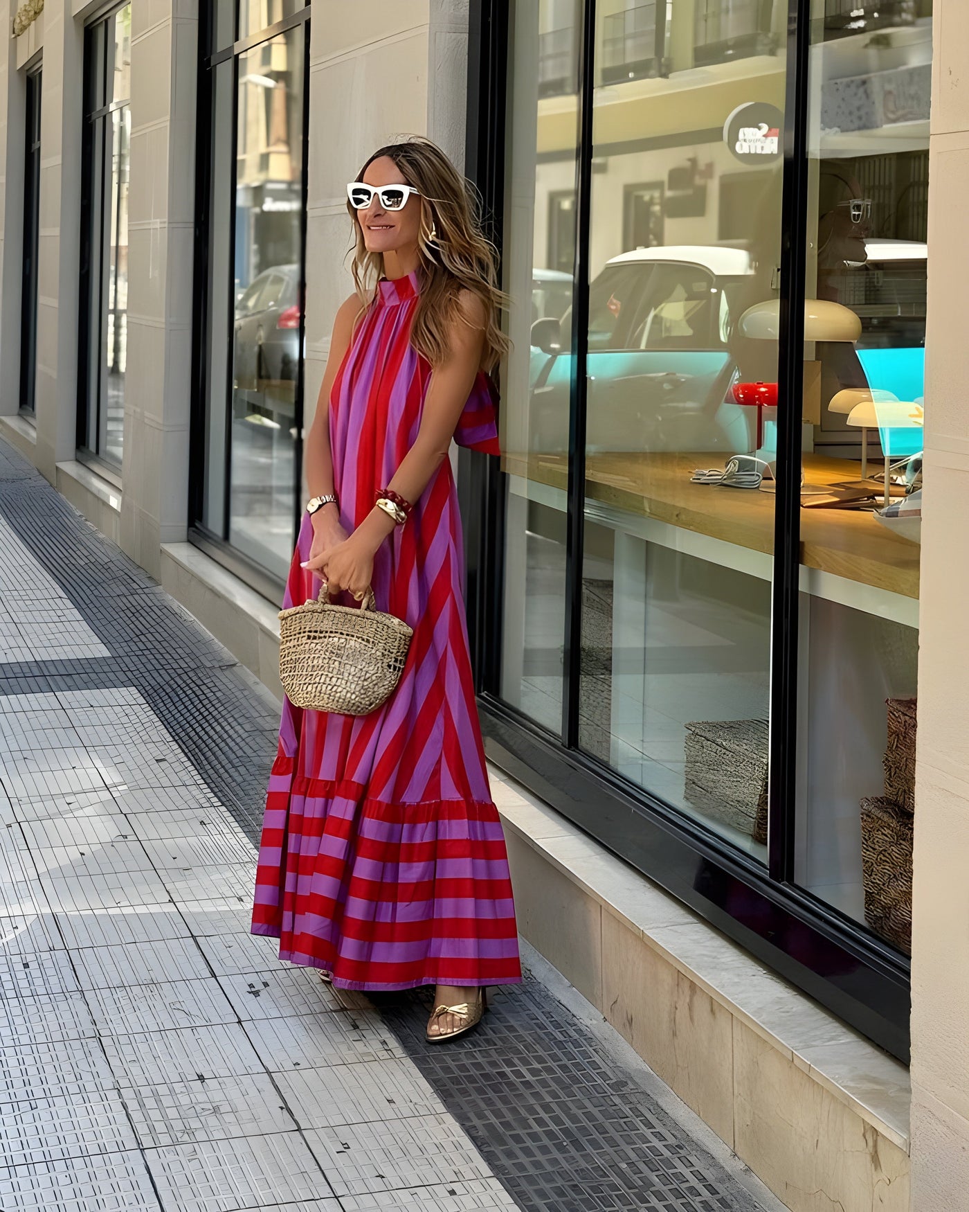 Estri™ - Forårskjole med striber