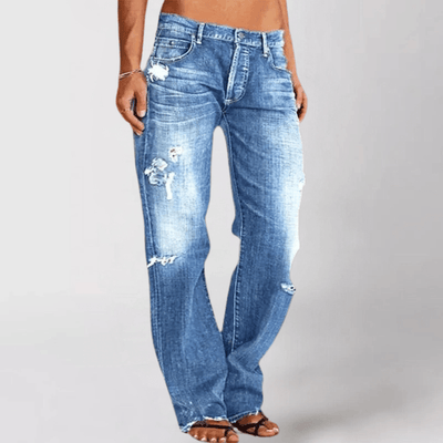 Eveline™ - Afslappet Pasform Vide Jeans