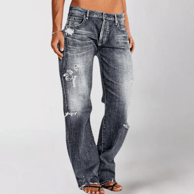 Eveline™ - Afslappet Pasform Vide Jeans